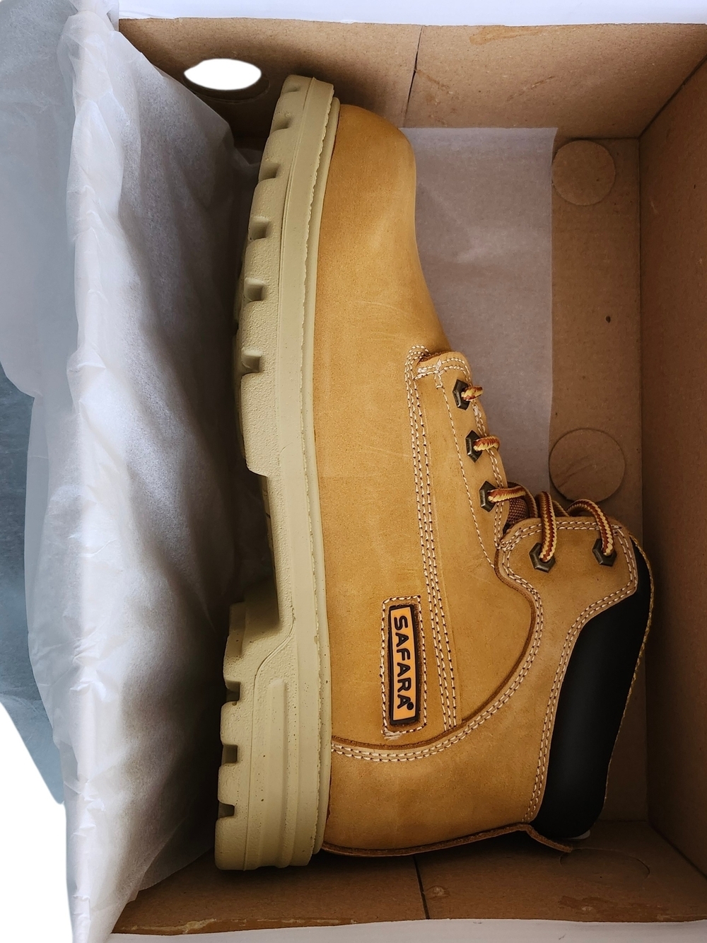 Men's Safara Tan Work Boots - Picture 4 of 13